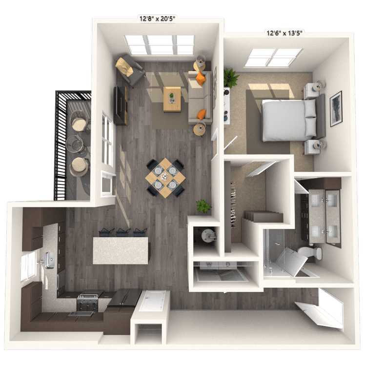 Floorplan image of unit 5214