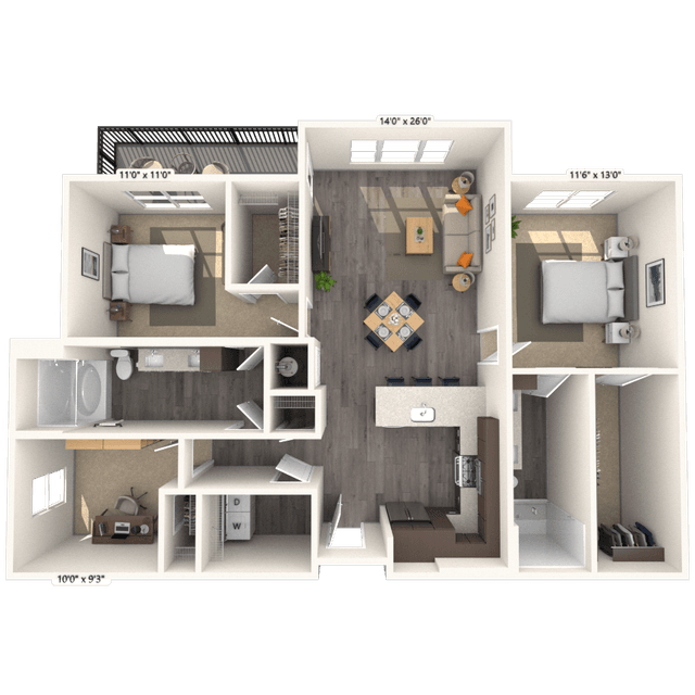 Floorplan image of unit 5402