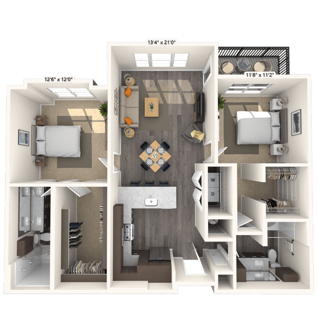 Floorplan image of unit 6106