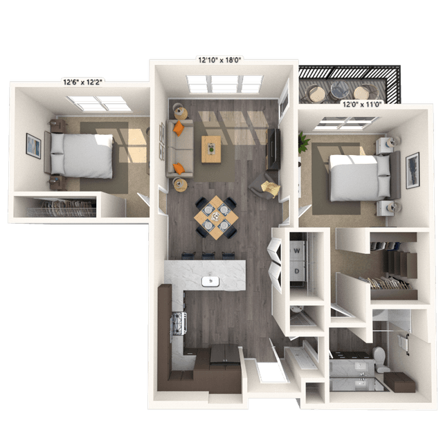 Floorplan image of unit 6411