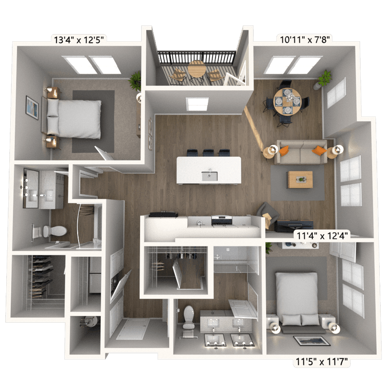 Floorplan image of unit 3212