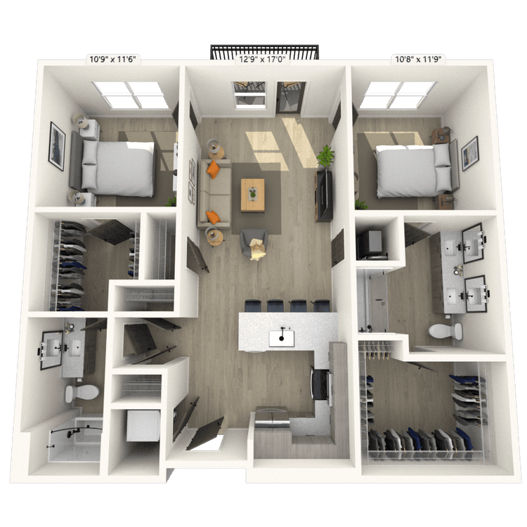 Floorplan image of unit 134