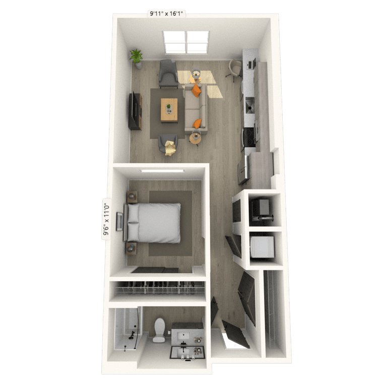 Floorplan image of unit 136