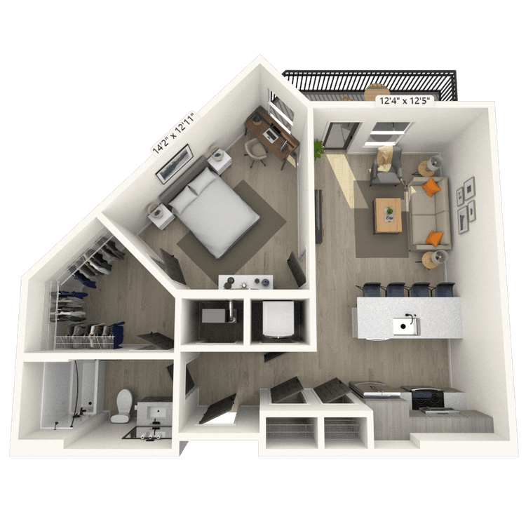 Floorplan image of unit 135