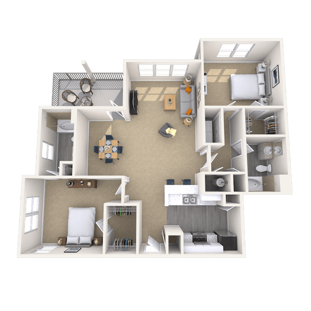 Floorplan image of unit 1427