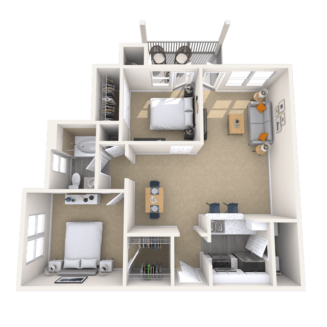 Floorplan image of unit 436