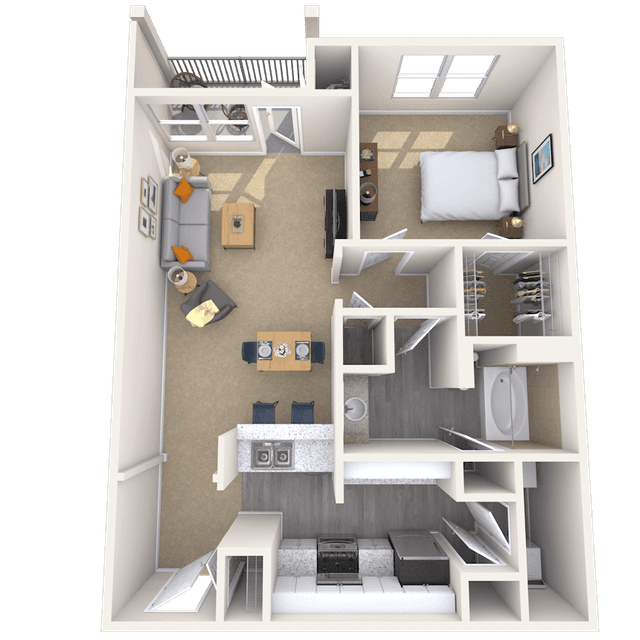 Floorplan image of unit 515