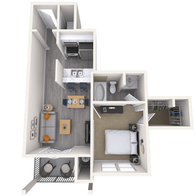 Floorplan image of unit 545