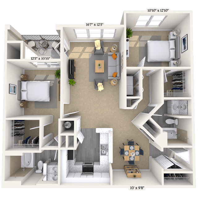 Floorplan image of unit 706