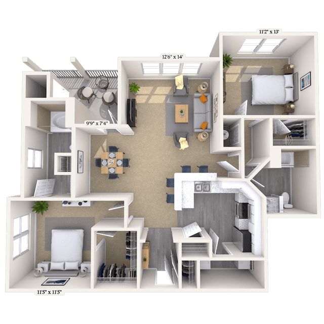 Floorplan image of unit 812