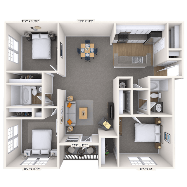 Floorplan image of unit 101024