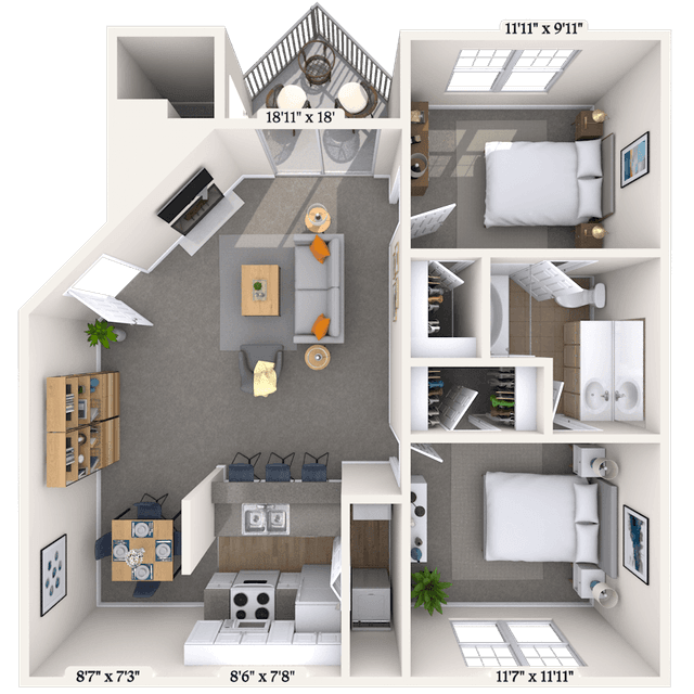 Floorplan image of unit 020615