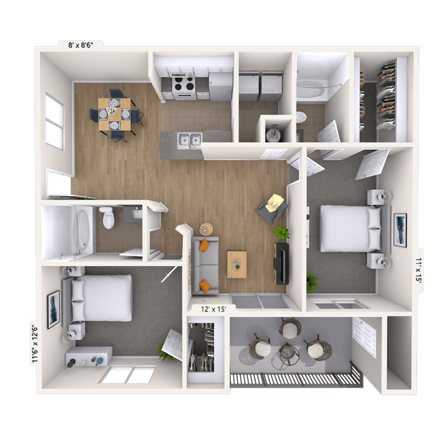 Floorplan image of unit 010116