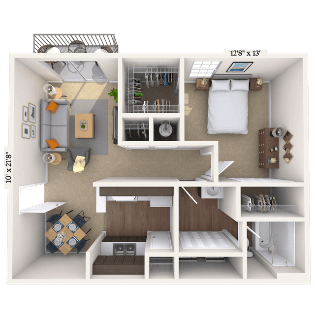 Floorplan image of unit 010107