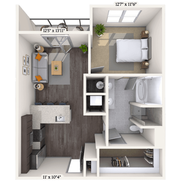 Floorplan image of unit 2400-208