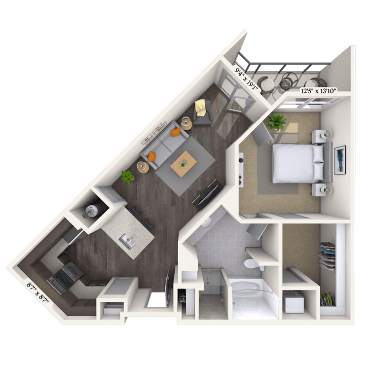 Floorplan image of unit 2400-302