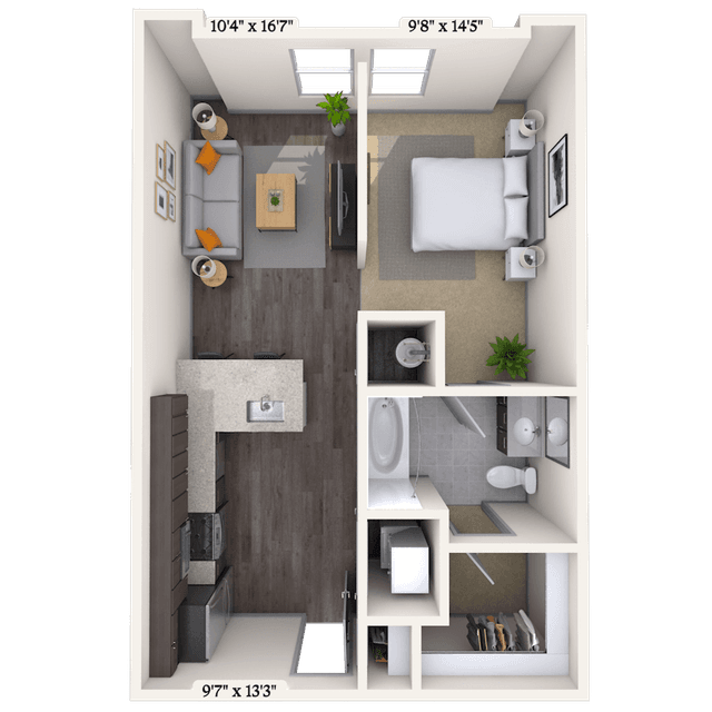 Floorplan image of unit 2402-415
