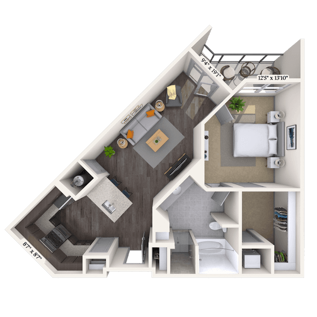 Floorplan image of unit 2402-508
