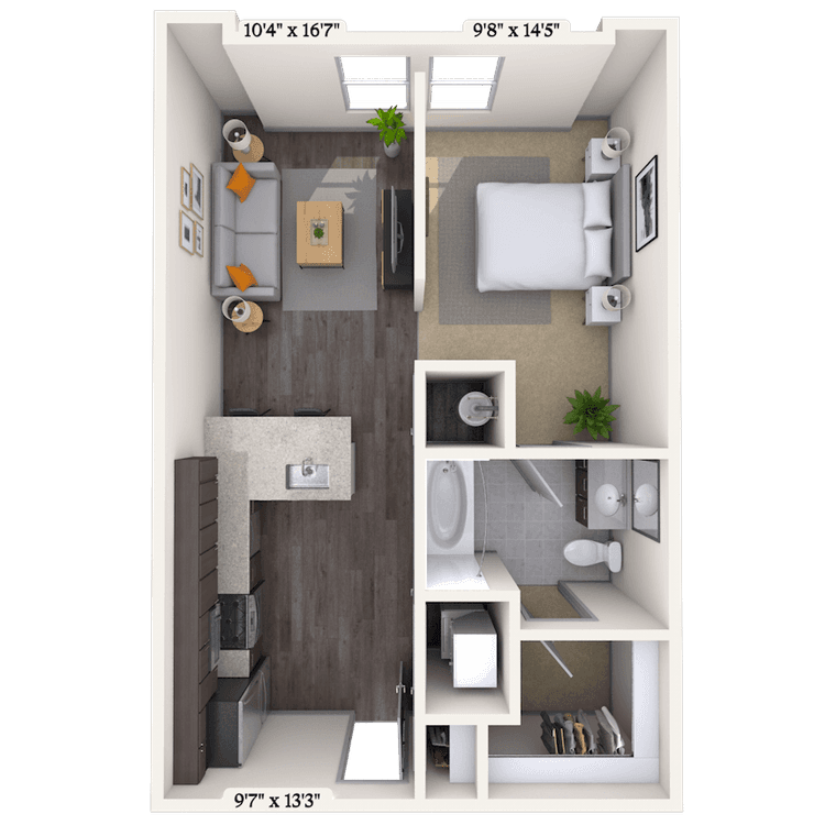 Floorplan image of unit 2402-512