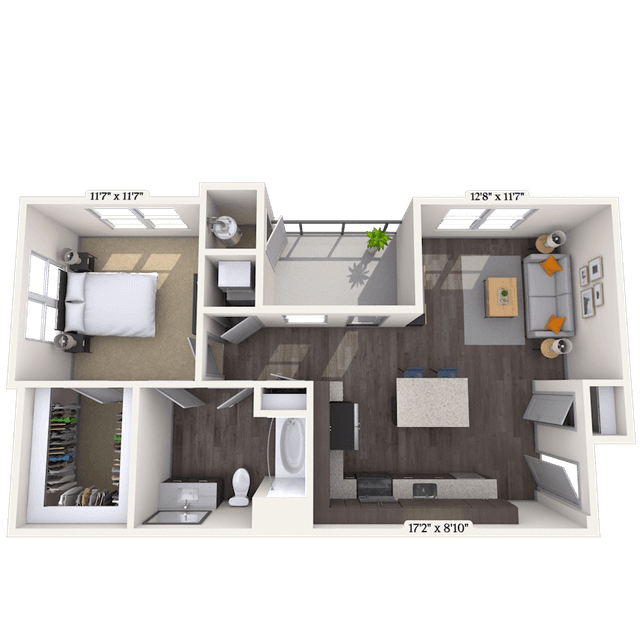 Floorplan image of unit B-305