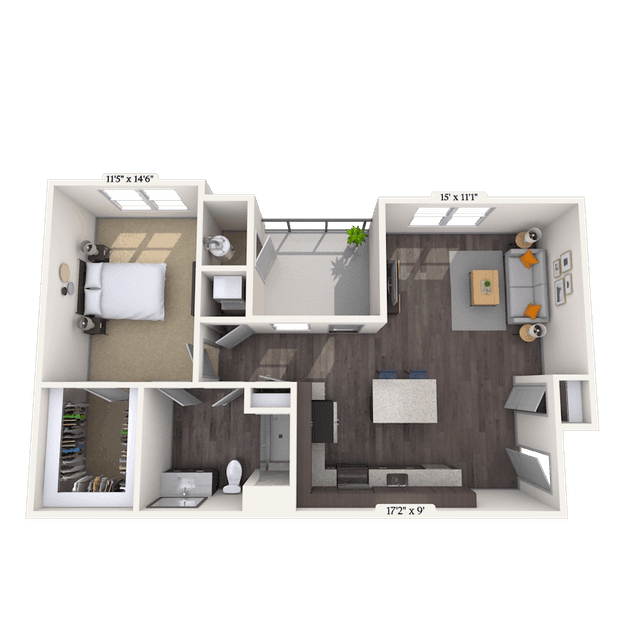 Floorplan image of unit L-217
