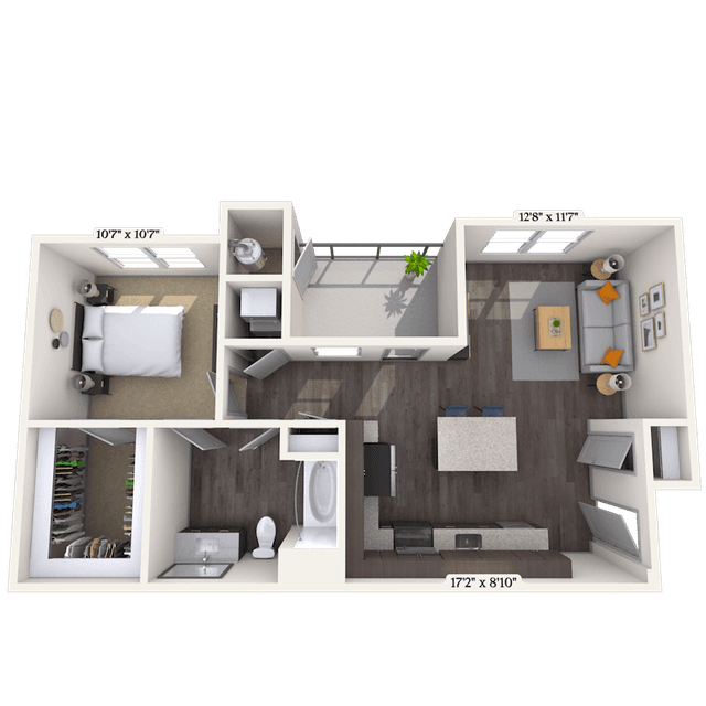 Floorplan image of unit M-207