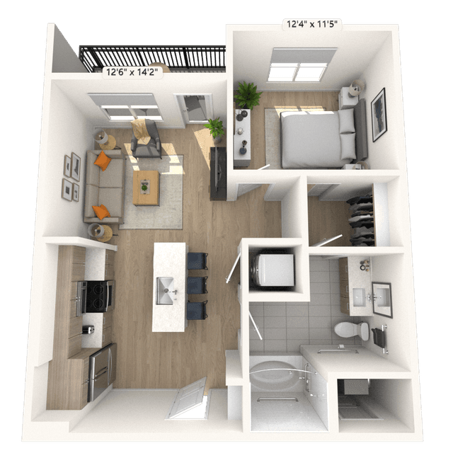 Floorplan image of unit 1103