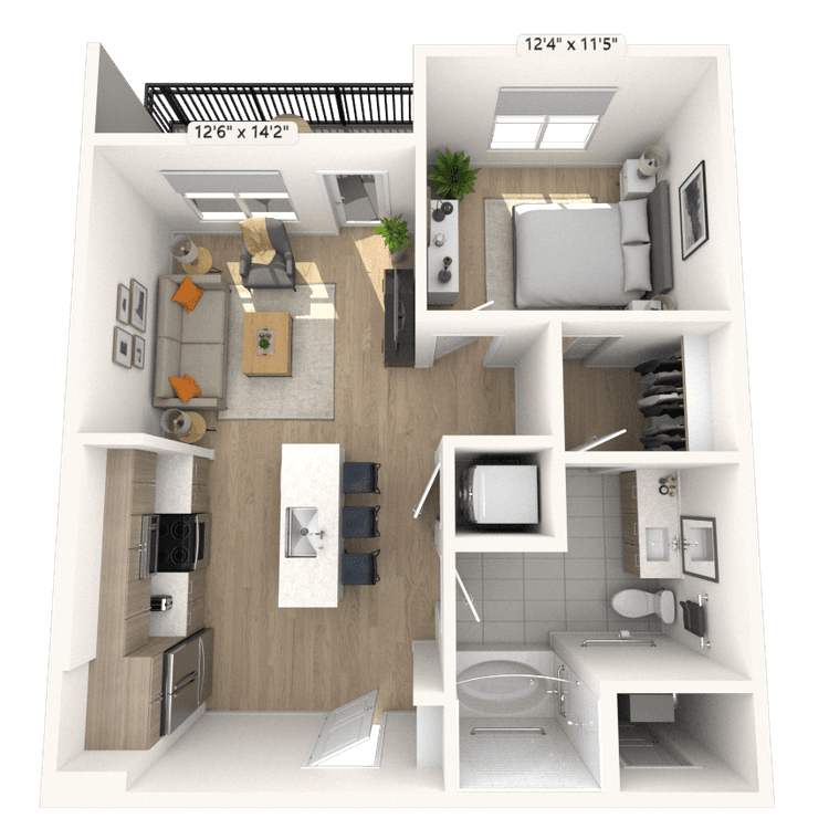 Floorplan image of unit 1103