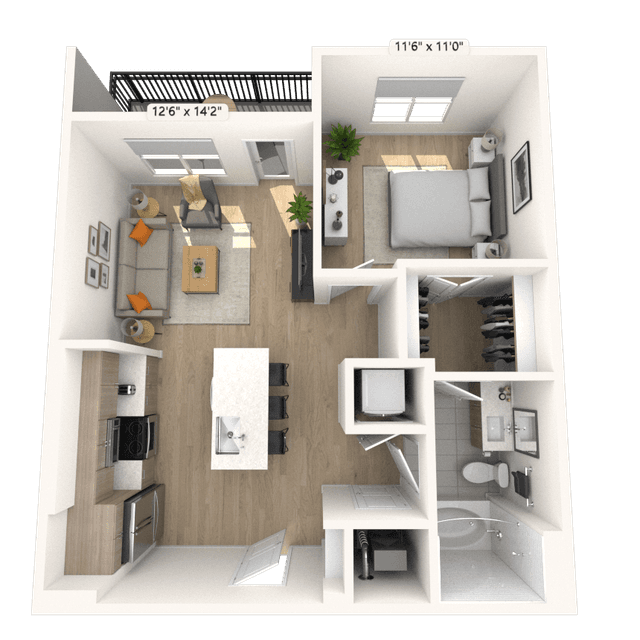 Floorplan image of unit 1108