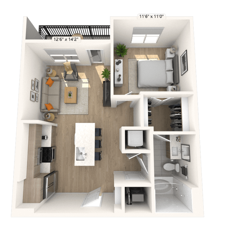 Floorplan image of unit 3108