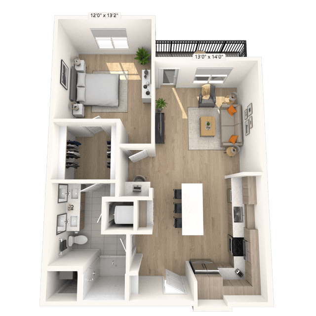 Floorplan image of unit 2422