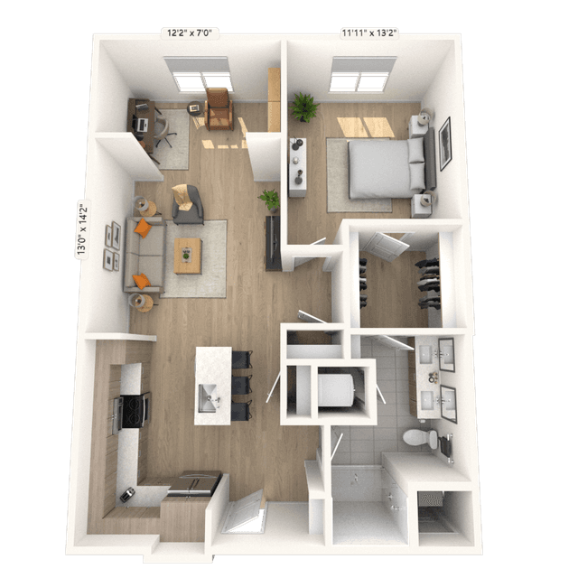 Floorplan image of unit 3134