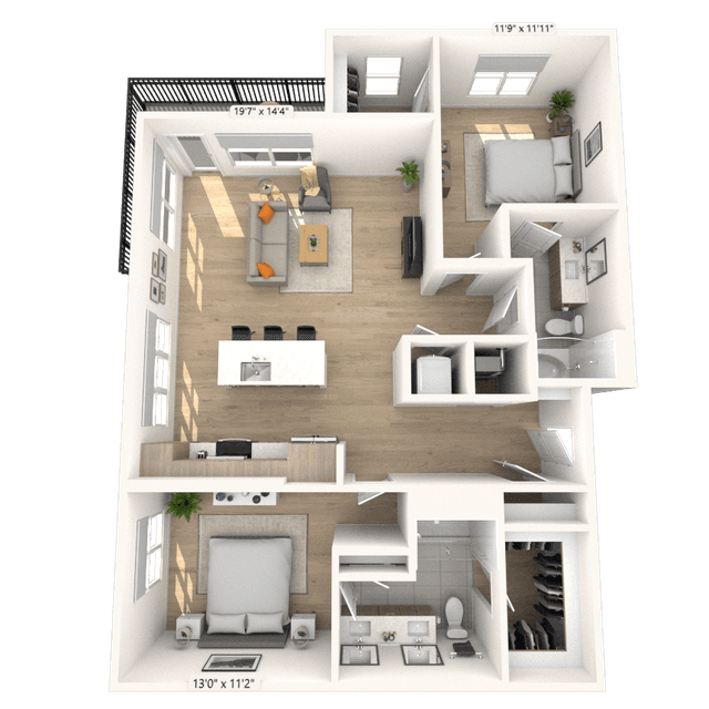 Floorplan image of unit 3237