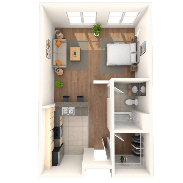 Floorplan image of unit 101