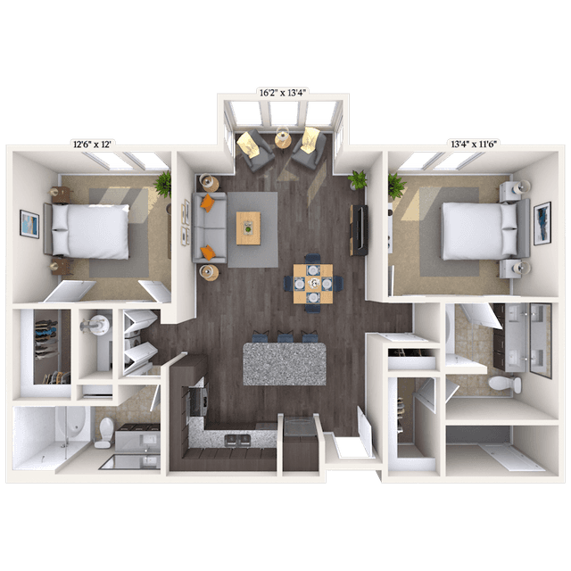 Floorplan image of unit 343