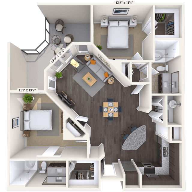 Floorplan image of unit 147