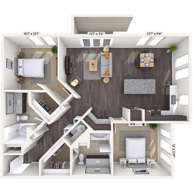 Floorplan image of unit 331