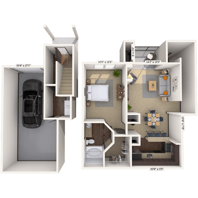Floorplan image of unit 001135
