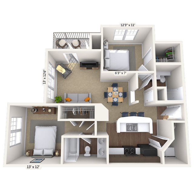 Floorplan image of unit 121237