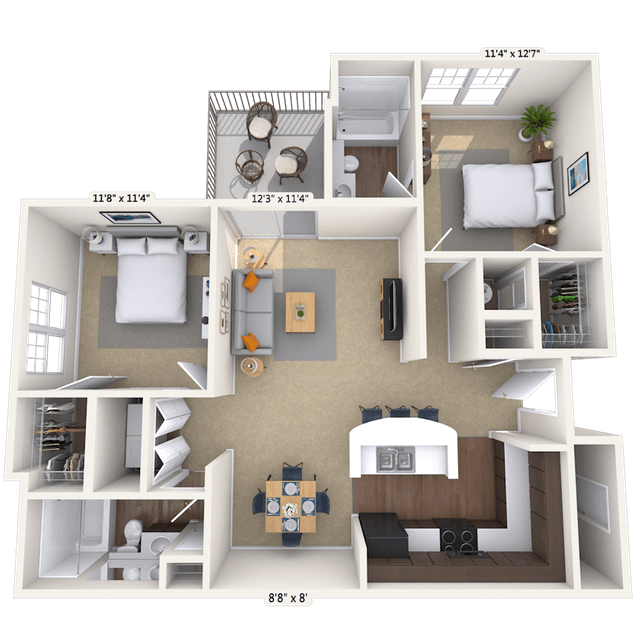 Floorplan image of unit 050537