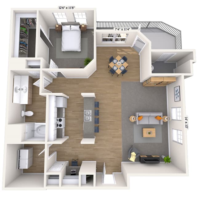 Floorplan image of unit 1110