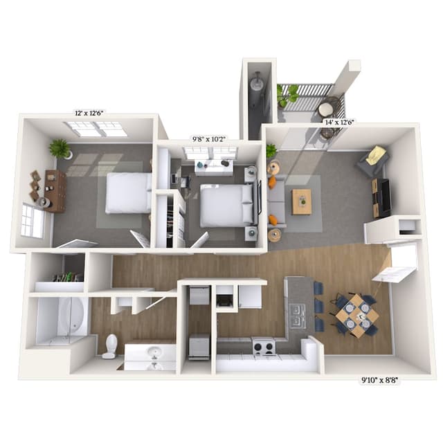 Floorplan image of unit 2148
