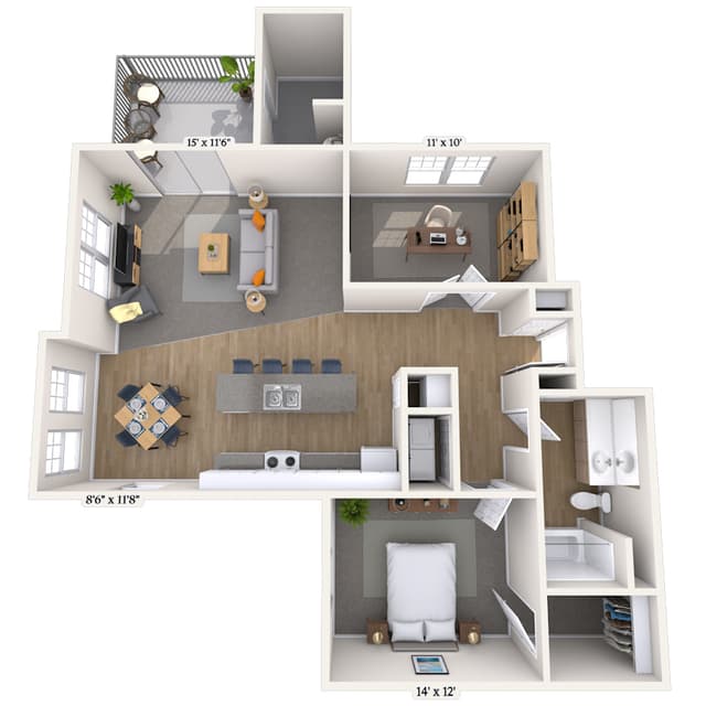 Floorplan image of unit 2274