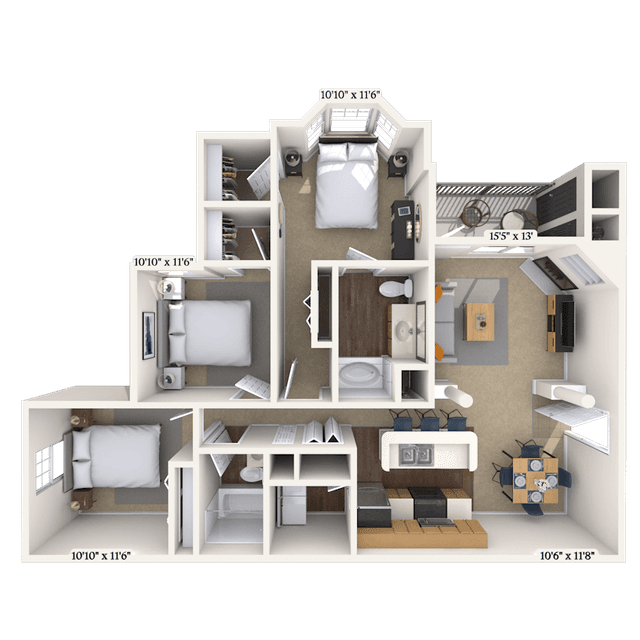 Floorplan image of unit 06627