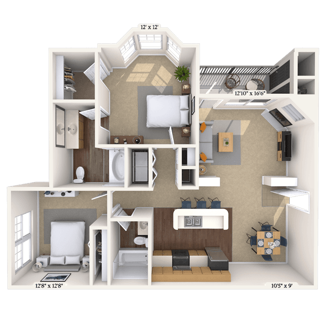 Floorplan image of unit 09938