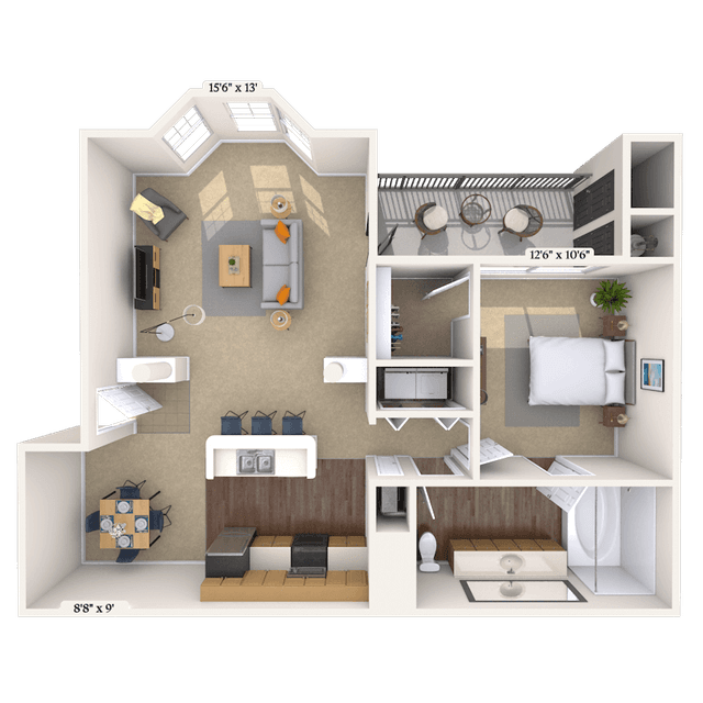 Floorplan image of unit 101034