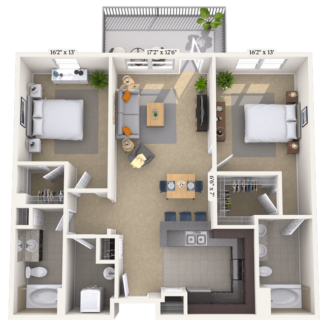 Floorplan image of unit 04473