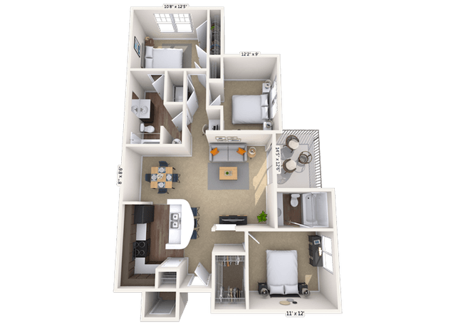 Floorplan image of unit 060613